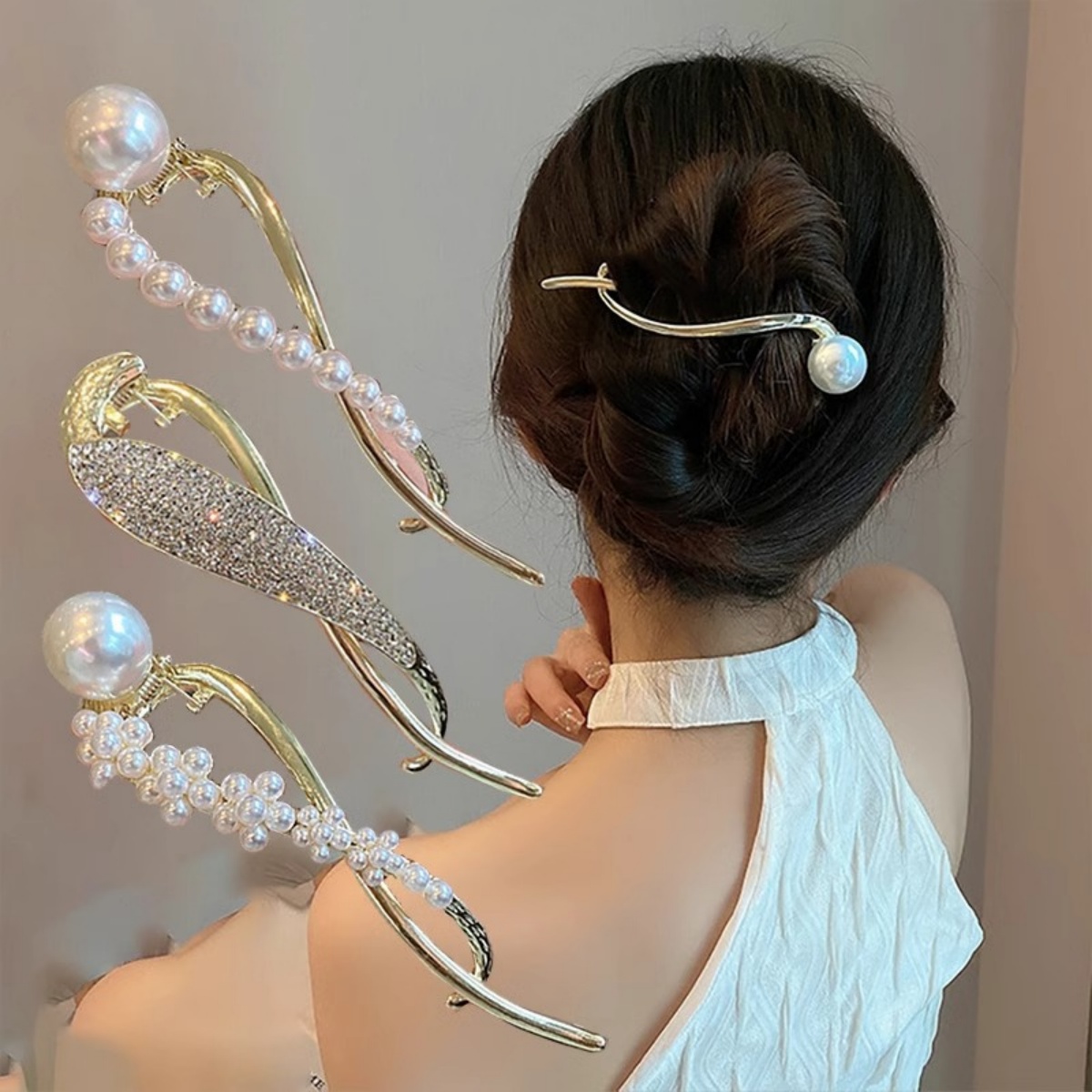 Elegant Glitter Pearl Hair Cli - đánh giá và giá Korean Lifestyle & Kids Boutique Photos